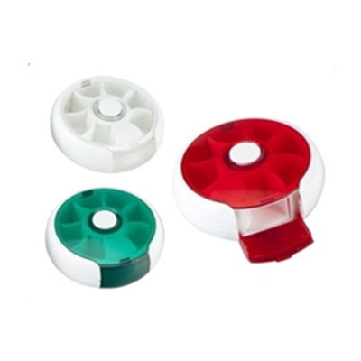 Eco-friendly 7 Days Round  Plastic One-Week  Pill Box